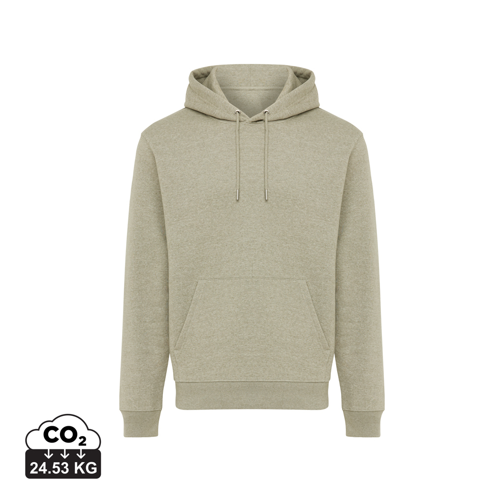 Sweat à capuche promotionnel mixte en coton bio Joshua light heather green
